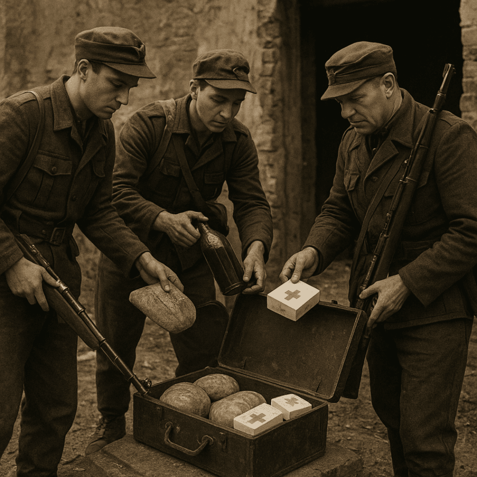 Jak oddziały zdobywały żywność i leki